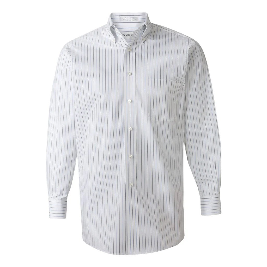 Mens yellow pinstripe dress shirt