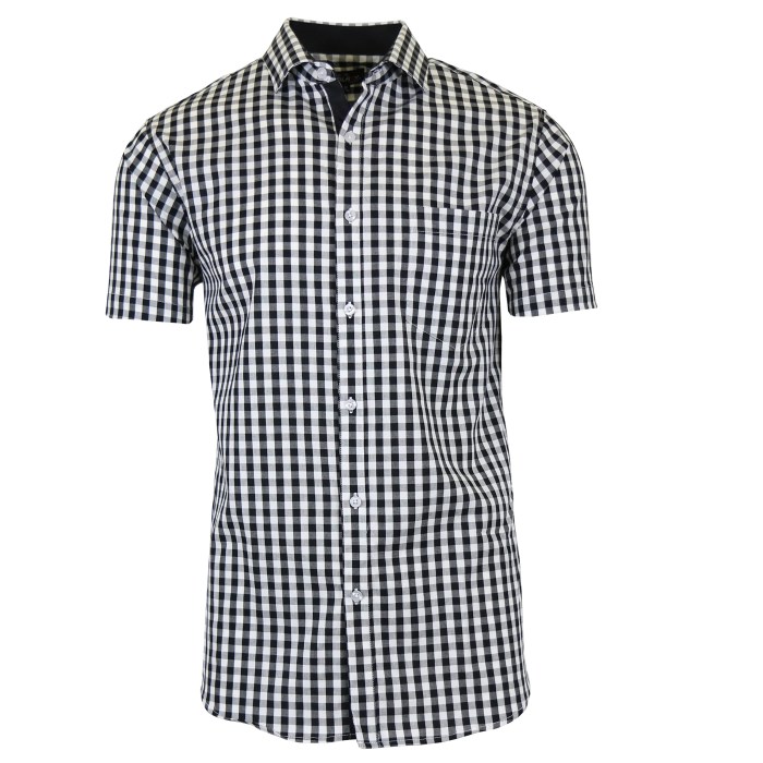 Black dress shirts short sleave slim fit men