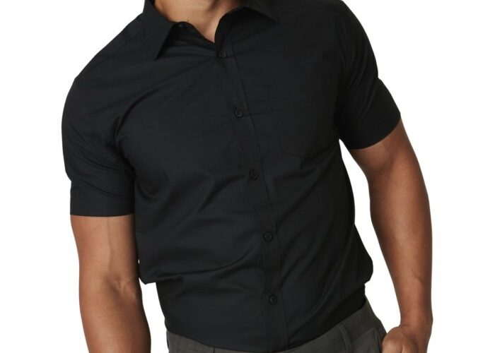 Black dress shirts short sleeve slim fit men – Stylish and Sleek Attire