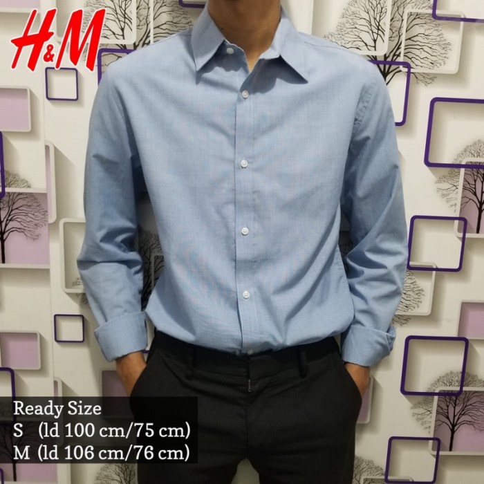 H&m men's slim fit dress shirt