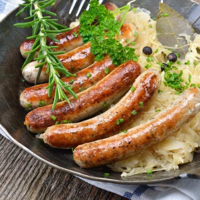 Bratwurst cook oven cooked