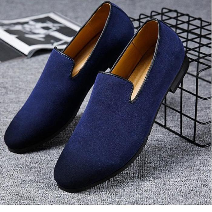 Mens navy blue dress shoes