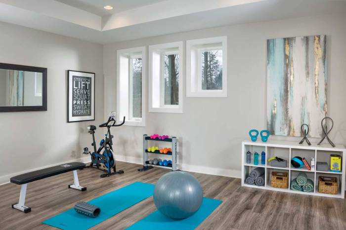 How to decorate a workout room