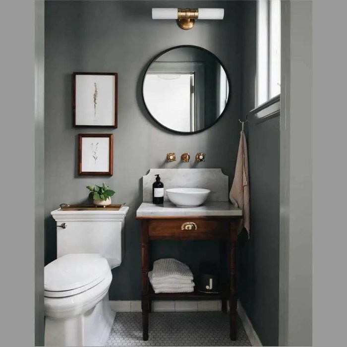 How to decorate tiny powder room