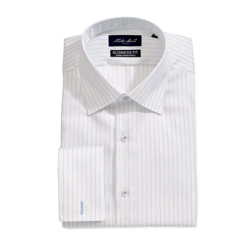 Mens yellow pinstripe dress shirt