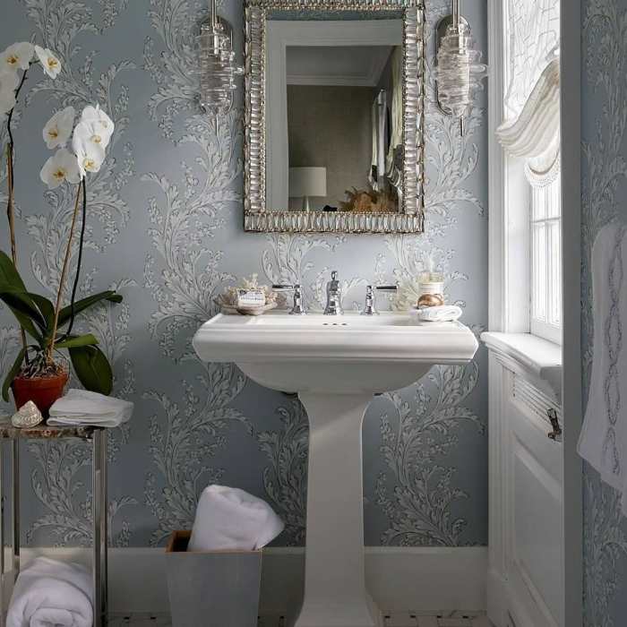 How to decorate tiny powder room